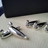 Box of 6 silver metal knife holders Volte Face