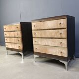 Paire de commodes italiennes vintage, années 1970