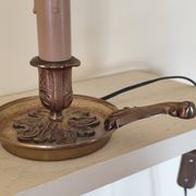 Lampe de chevet  en bronze - bougeoir  à main