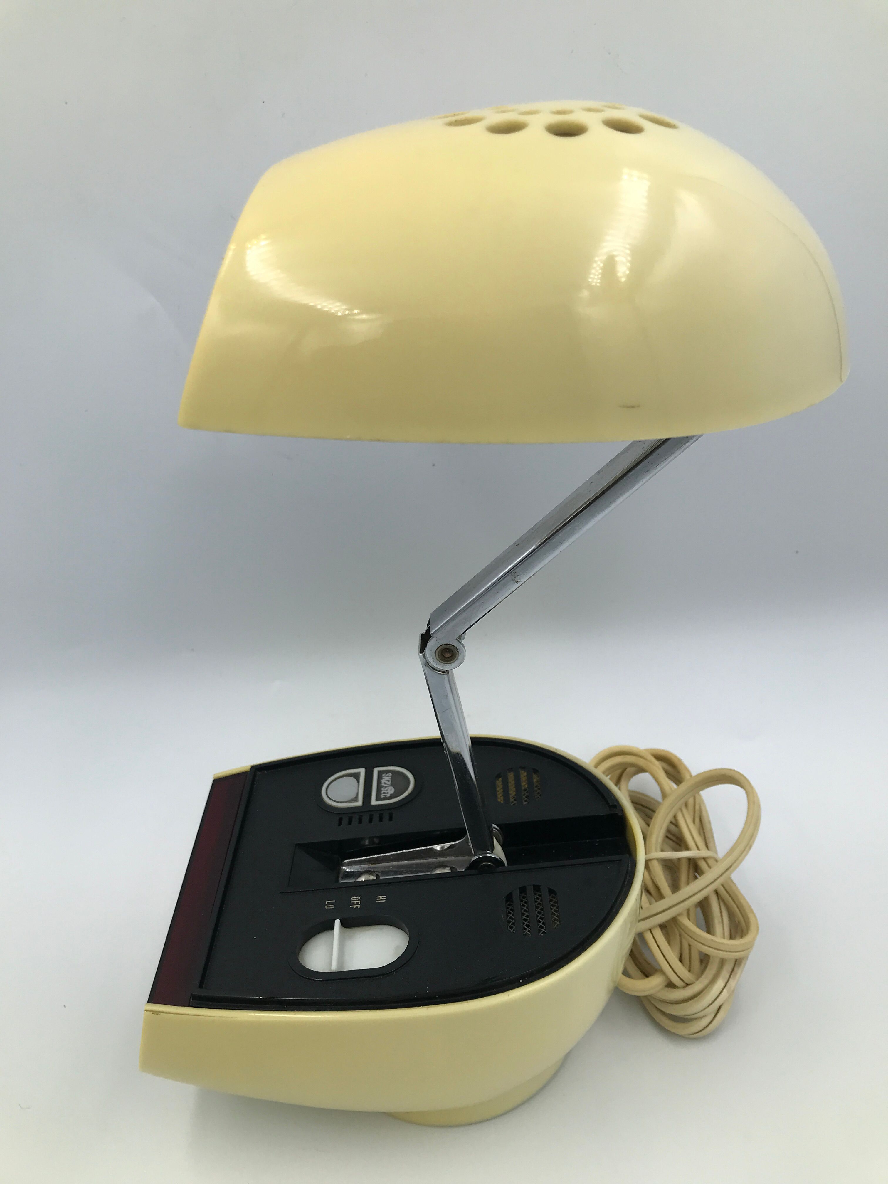 Vintage space age style alarm lamp with articulated arm 60s