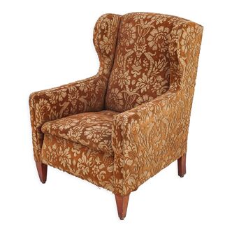 Silk velvet armchair, 1900