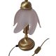 F. Fabbian Italy Pink Frosted Glass Petal Table Lamp, Murano Style, 1980s