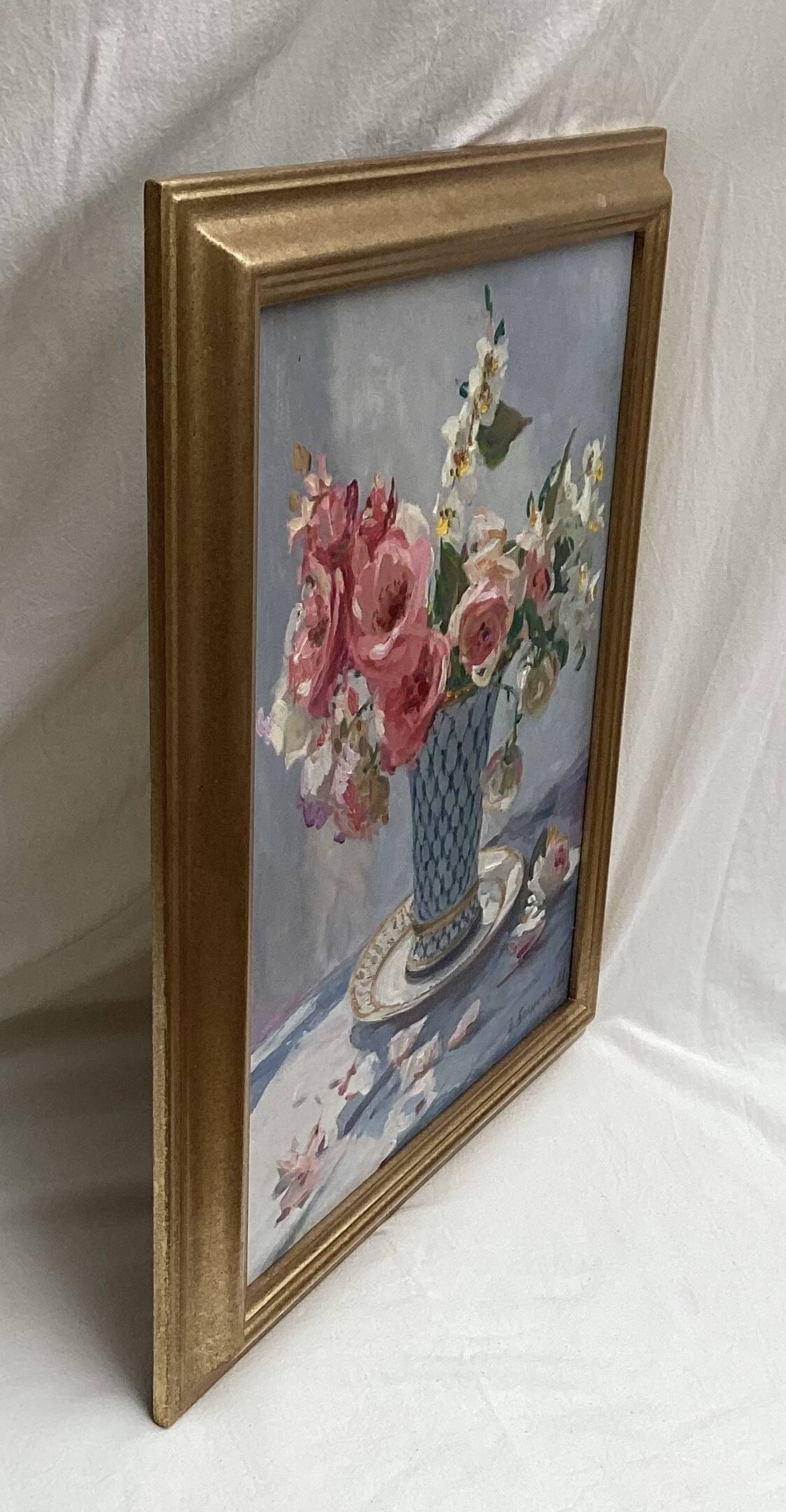 Signed framed painting Oil on canvas dimensions: height -59 cm - width -49 cm -