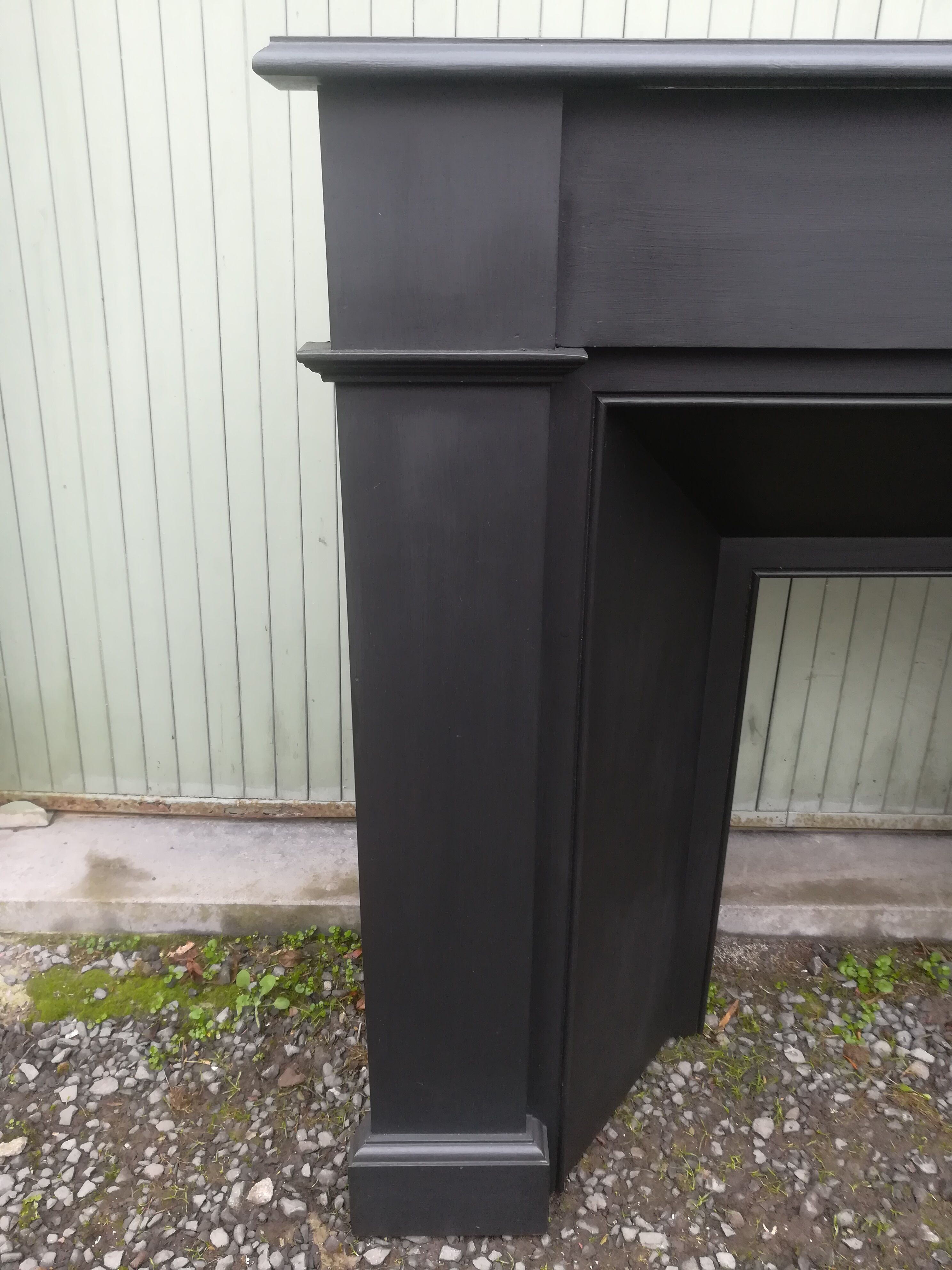 Black patina fireplace coat