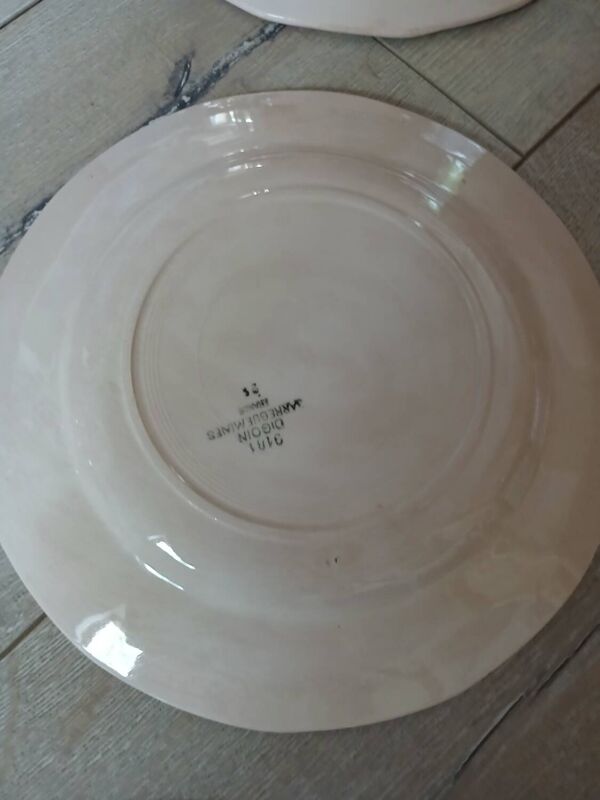 6 assiettes plates anciennes Digoin et Sarreguemines