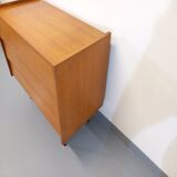 Wooden and black metal chest of drawers from the 50/60s