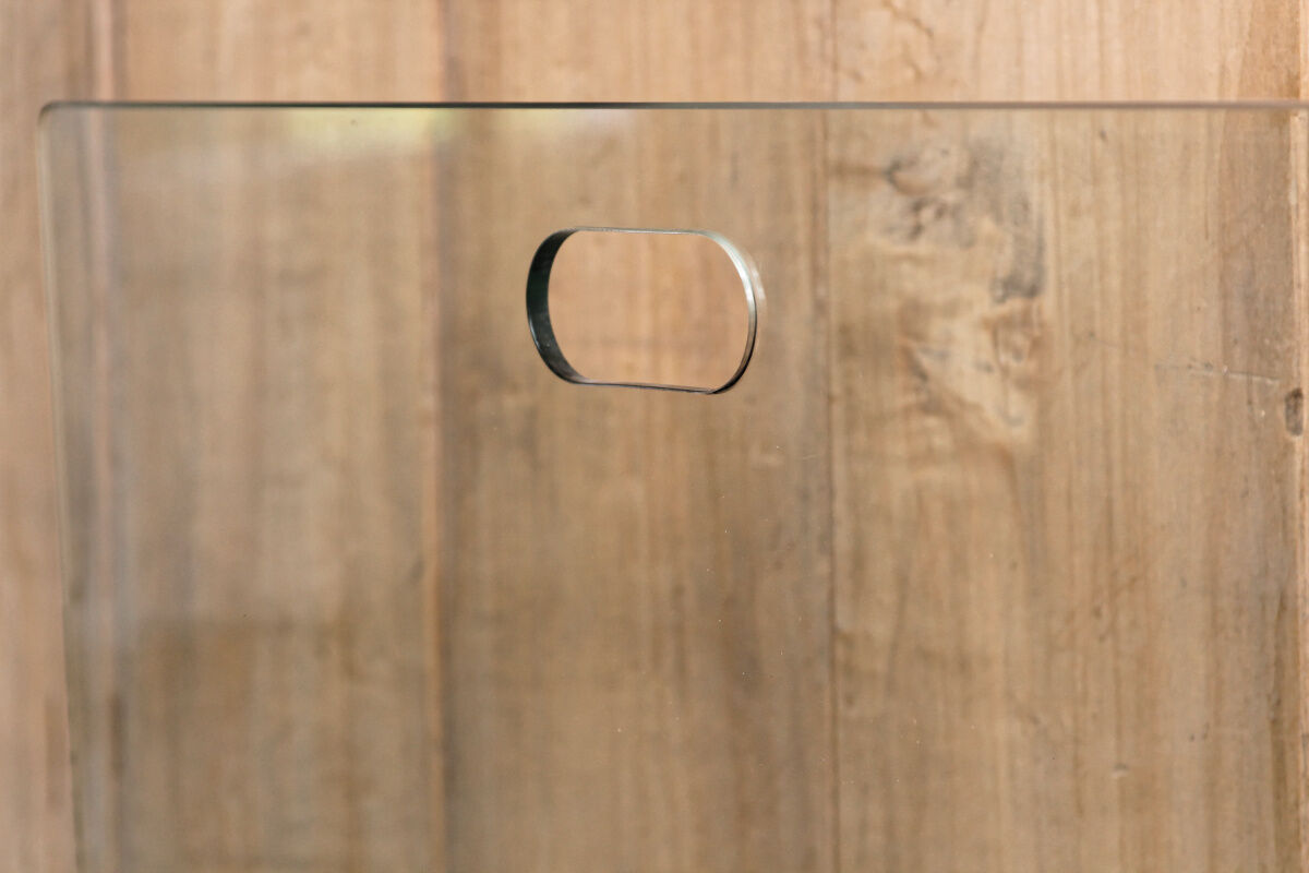 Transparent tempered glass firewall