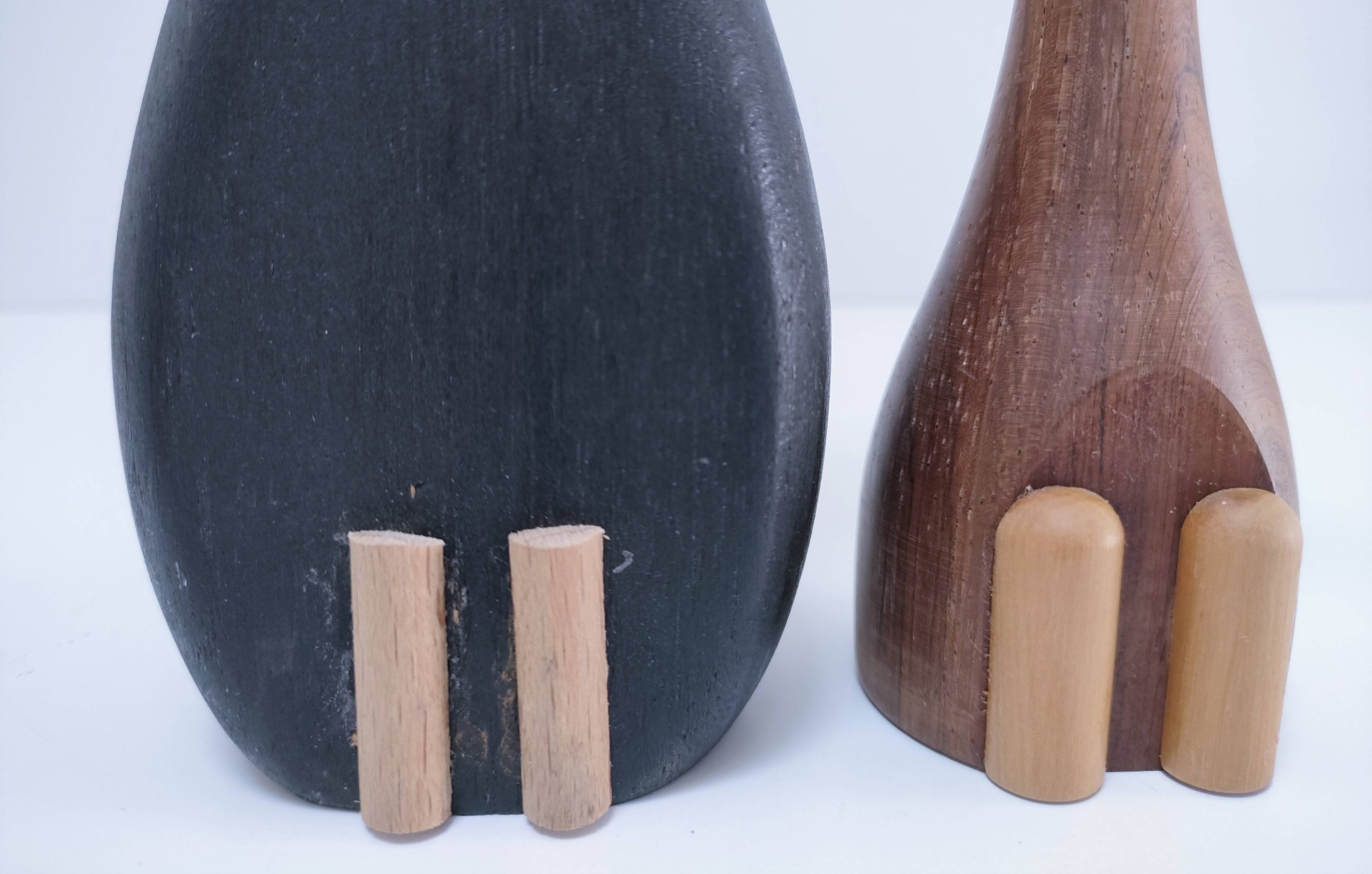 Deux chats bois design scandinave années 60 Laurids Lonborg