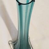Blue colored glass soliflore vase