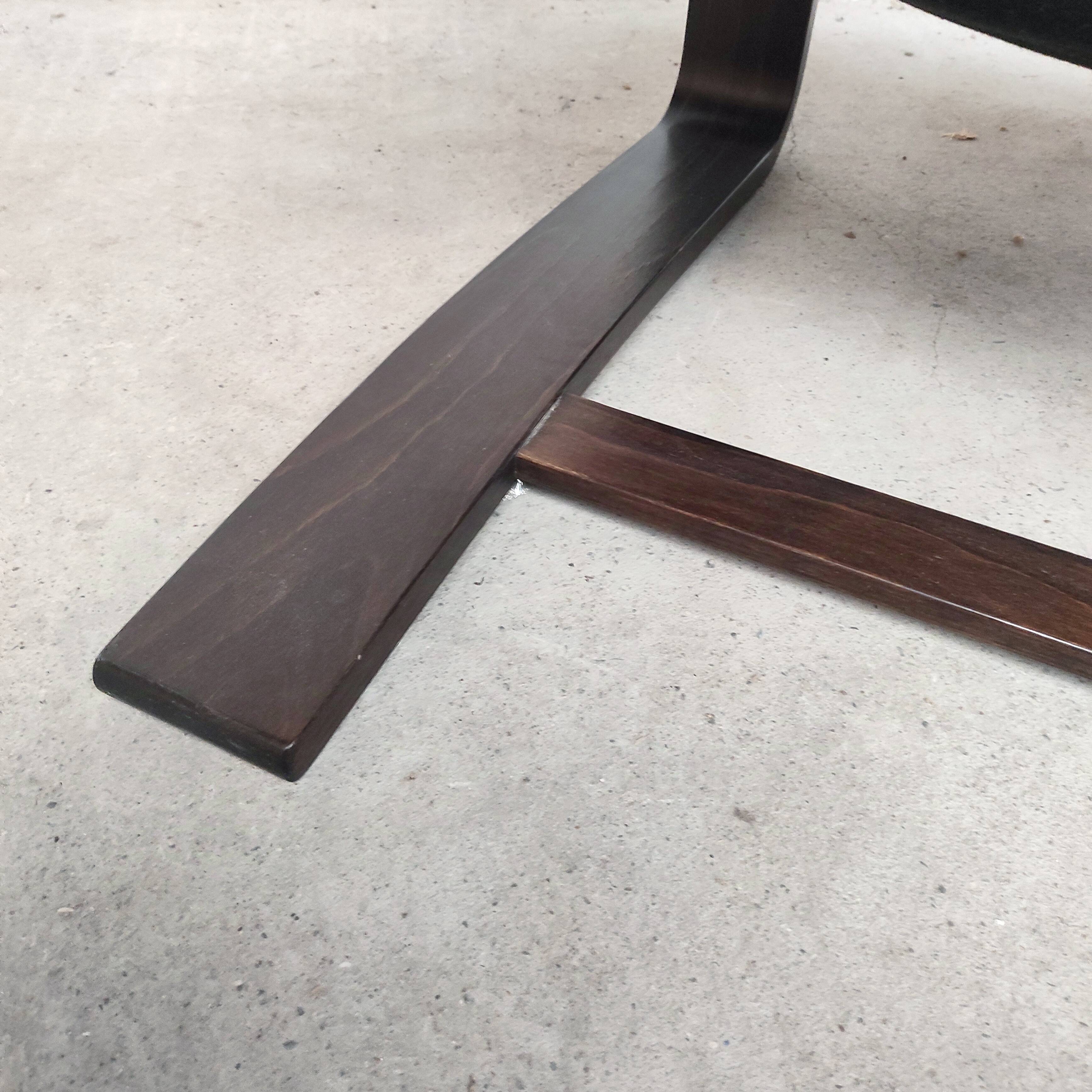 Pair of Kroken armchairs in black leather