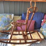 Rattan rocking horse