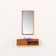 Scandinavian mid century teak mirror with a console, 1960s
