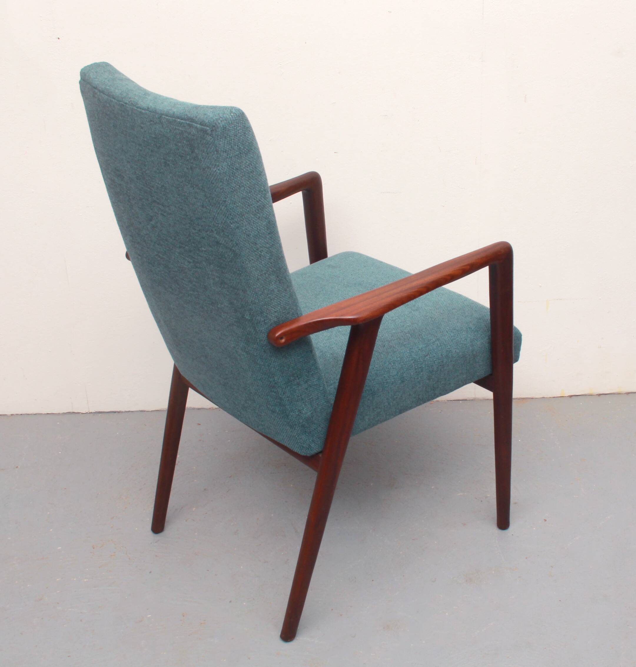 1960s armchair high back in teak, restored