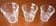 3 transparent Duralex lenses