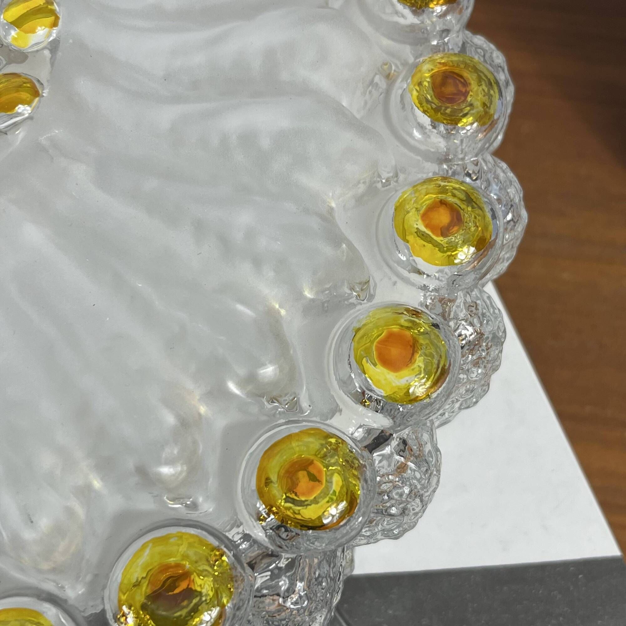Wall light or round ceiling light in Murano or Limburg glass type.