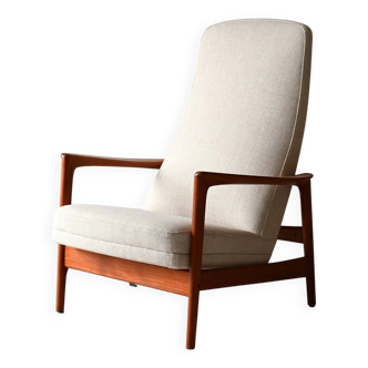Fauteuil scandinave en teck par Alf Svensson pour DUX