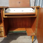 Old Furniture Machine To Sew SINGER Wood Feet Compas FRANCE Vintage