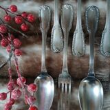 14 antique silver-plated cutlery sets