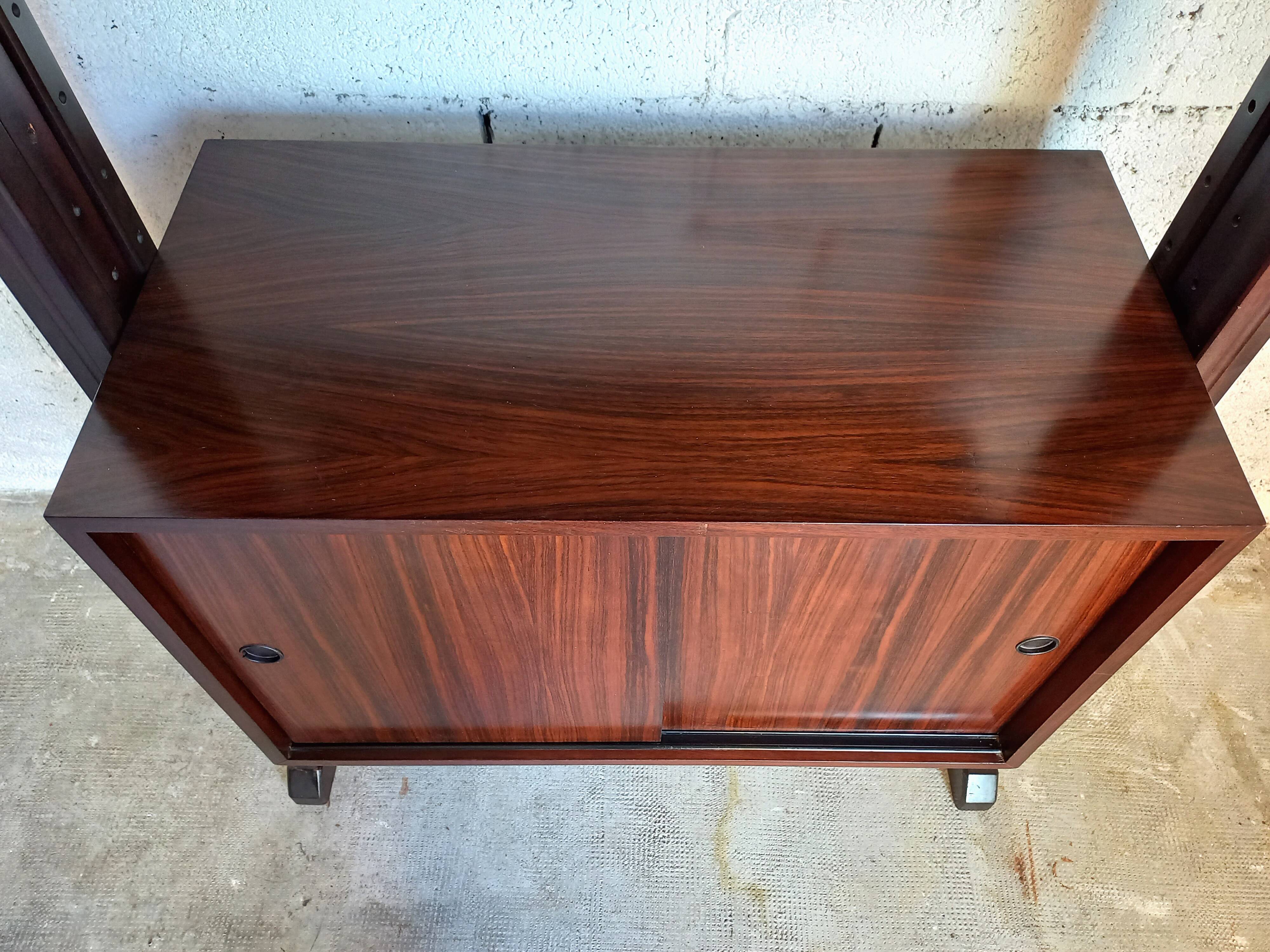 Modular bookcase in rosewood 60s