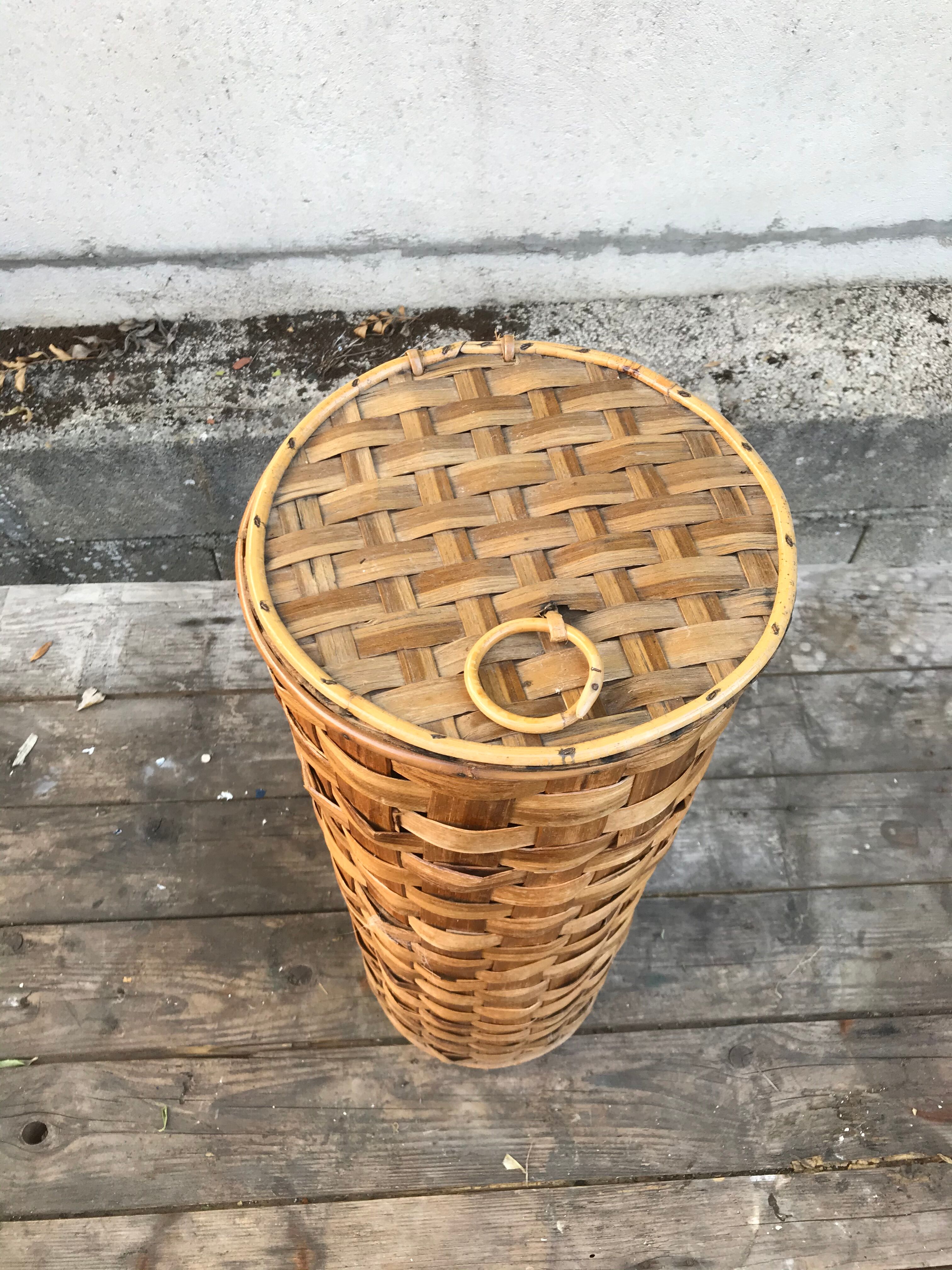 Rattan bread box