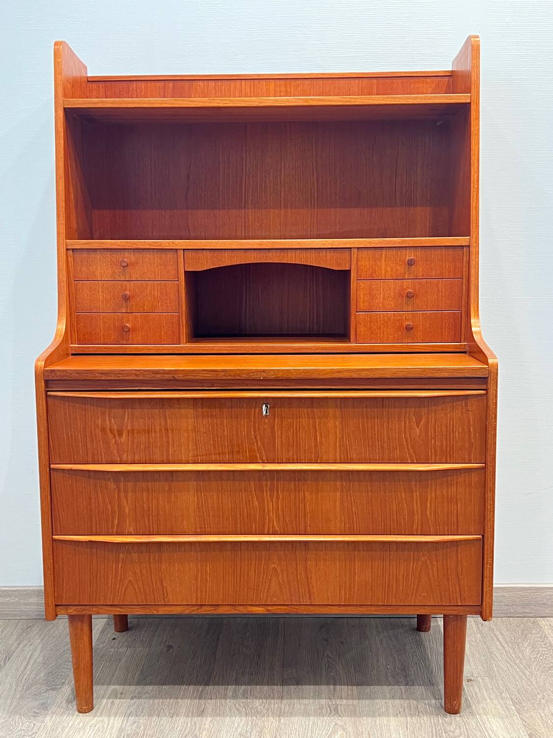 Scandinavian teak secretary desk, 1960s