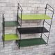 Scandinavian apple green and English green shelf h70x70x23cm