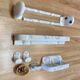 COMPLETE BATHROOM SET "PORCELAINE DE PARIS".