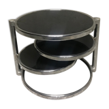 Coffee table round 3 trays