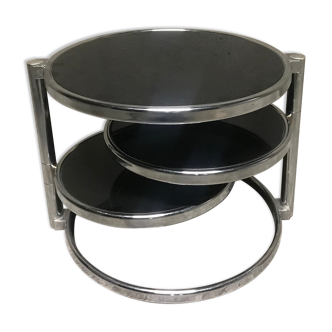 Coffee table round 3 trays