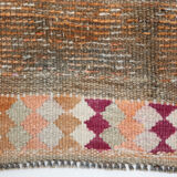 1960s antique wool vintage runner rug