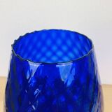 Italian Empoli vase blue glass 33 cm