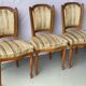 3 vintage Louis XVI style upholstered chairs