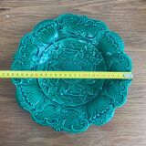 Rare assiettes/ petit plat en barbotine faïence fine vaudranges