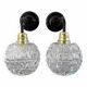 Pair of chiseled glass wall sconces