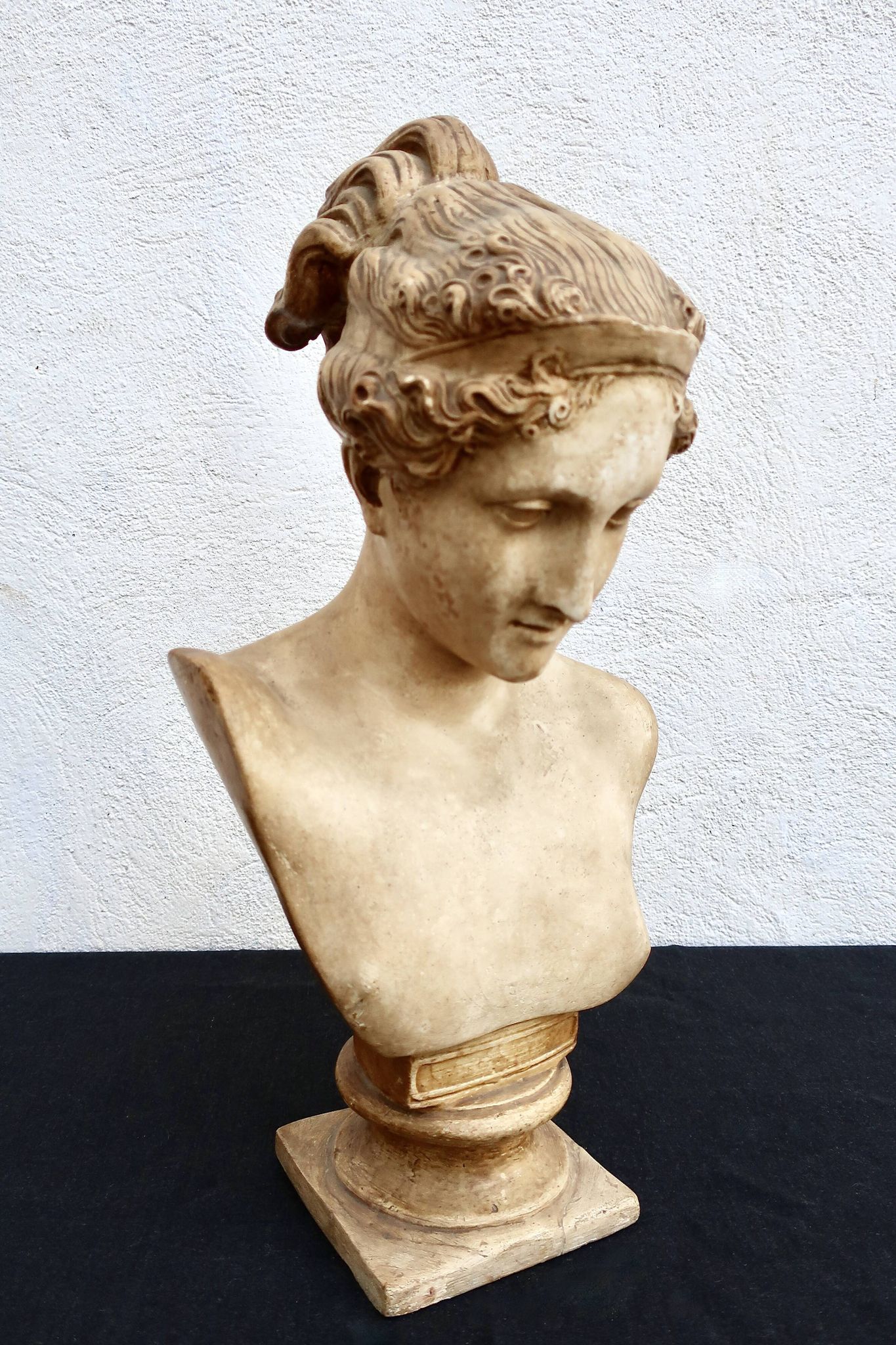Antique-style plaster bust after Antonio Canova, "Hebe", circa 1900