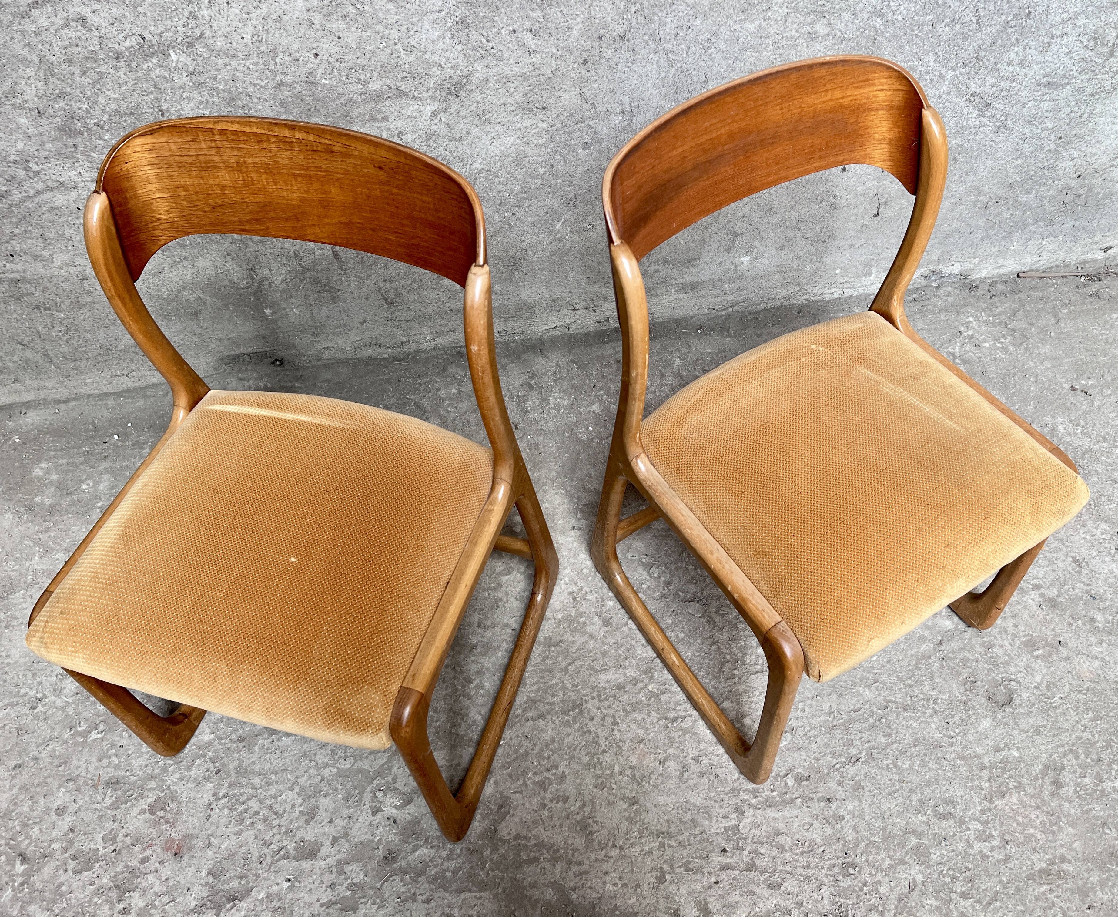 Pair of Baumann Traineau chairs