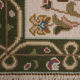 Tapis needlepoint traditionnel portugais zone de laine tapis beige vert65x135cm