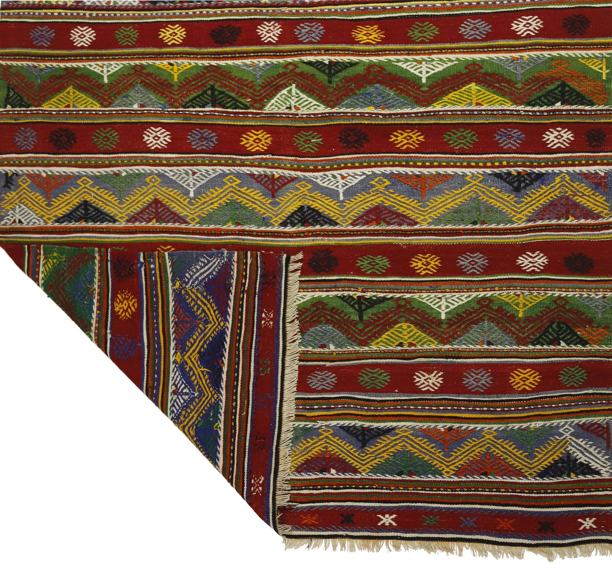 Authentic Vintage Turkish Kilims & Handwoven Rugs – Unique Home Decor Pieces 186x 265 cm