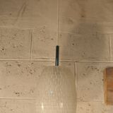 Suspension vintage française en Verre des années 1960 attribuée à Lunel