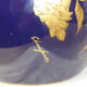 Vase in Limoges porcelain midnight blue signed Chaufriasse-Diam. 20cm
