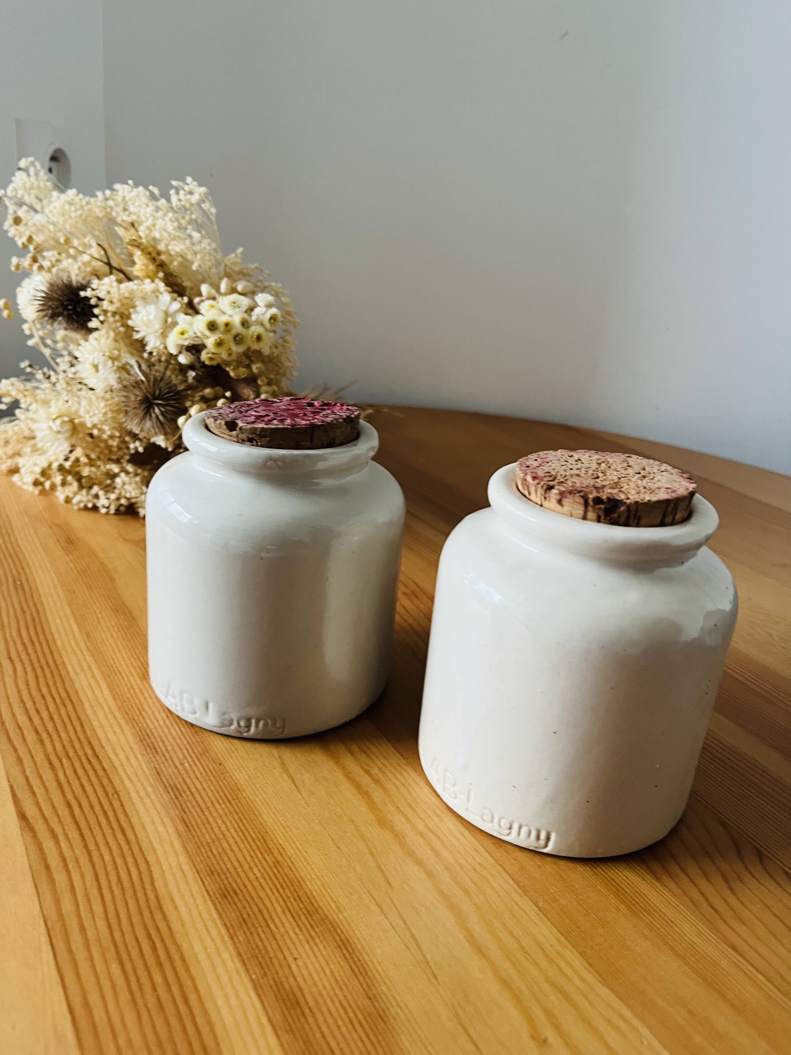 Ancient sandstone mustard pots