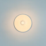 Set of 3 vintage disc wall lamps, 'Charlotte Perriand' for 'Les Arcs', 1970s.