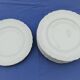 Set de 10 assiettes plates blanches Limoges