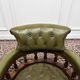 English Chesterfield Desk Chair Captain Chair Green