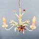Vintage Metal Floral Chandelier, France, 1970's