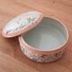 Jewelry box/ Pink and Flowered Porcelain candy box