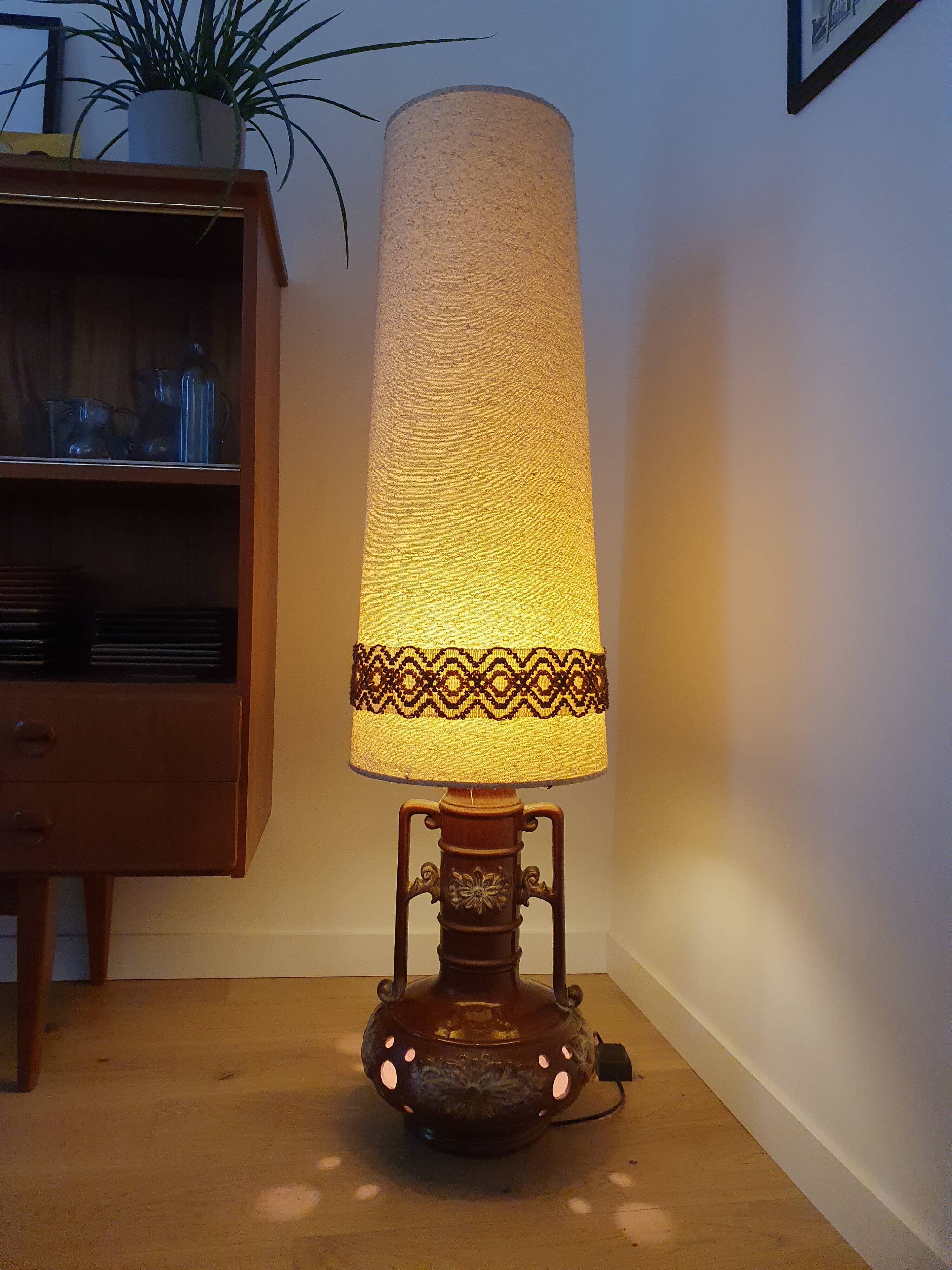 70's ceramic floor lamp