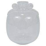 Seguso Vetri d’Arte Pulegoso vase with bubbles and handles, Murano, Italy 1950s