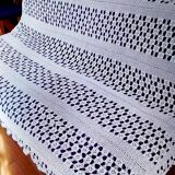 Dessus de lit  en coton blanc  point crochet à la main