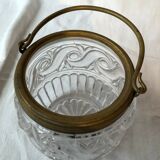 19th century glass or molded crystal ice bucket